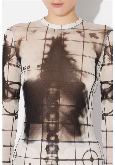squeletor long dress woman white JEAN PAUL GAULTIER | 25/33-F-RO309-T5800100